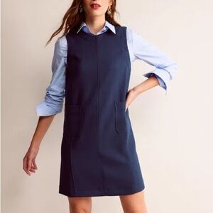 Boden | Pocket detail mini shift dress Navy Size 8